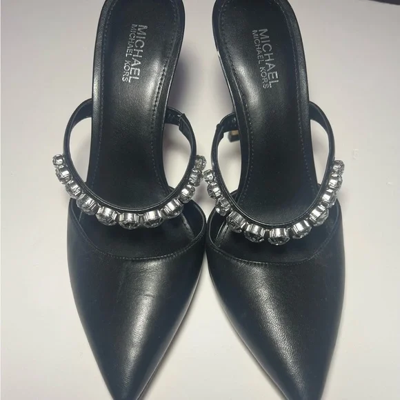 Michael Kors Black Heels with Crystal Accents - Picture 7 of 7
